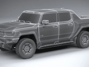 Hummer EV 2022 with interior 3D Model