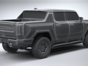 Hummer EV 2022 with interior 3Dモデル