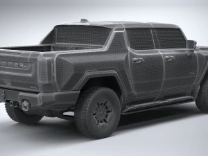 Hummer EV 2022 with interior 3D Model