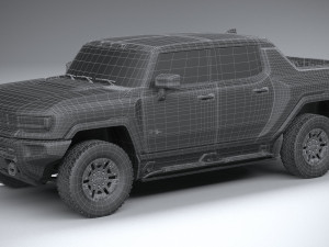 Hummer EV 2022 with interior 3Dモデル