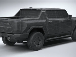 Hummer EV 2022 with interior 3D Model