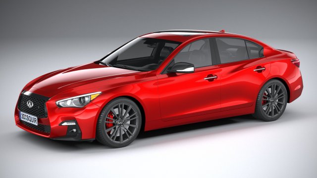 Infiniti Q50 2021 3D-Modell .c4d .max .obj .3ds .fbx .stl .blend
