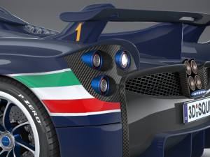 Pagani Huayra Tricolore 2021 3D Model