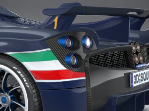 Pagani Huayra Tricolore 2021 3D Model