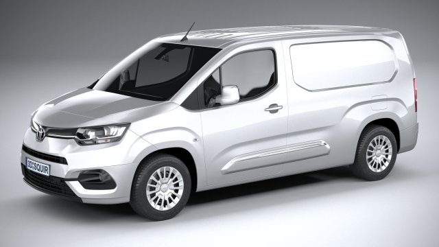 Toyota Proace City Van Long 2020 Modello 3D .c4d .max .obj .3ds .fbx .stl .blend 