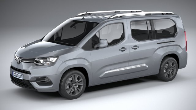 Toyota Proace City Verso 2020 3D Модель .c4d .max .obj .3ds .fbx .stl .blend