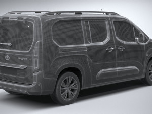 Toyota Proace City Verso 2020 3D Модель