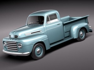 F-1 Pickup Truck 1950 3D-Modell