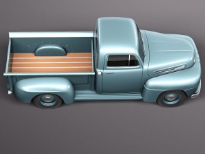 F-1 Pickup Truck 1950 3D मॉडल