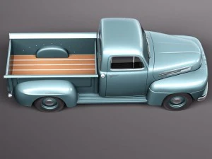 F-1 Pickup Truck 1950 3D Model