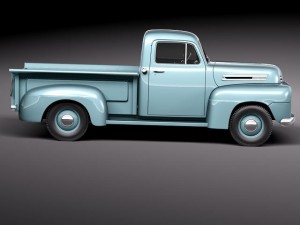 F-1 Pickup Truck 1950 3D मॉडल