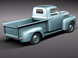 F-1 Pickup Truck 1950 3D मॉडल