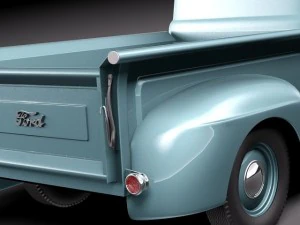 F-1 Pickup Truck 1950 3D Model