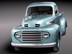 F-1 Pickup Truck 1950 3D मॉडल