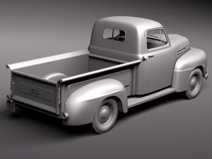 F-1 Pickup Truck 1950 3D मॉडल