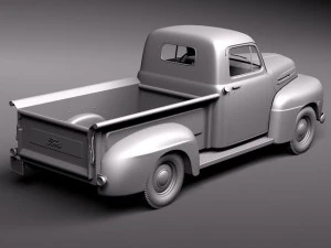 F-1 Pickup Truck 1950 3D Model