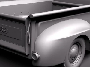 F-1 Pickup Truck 1950 3D Model