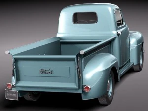 F-1 Pickup Truck 1950 3D Model