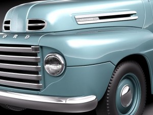 F-1 Pickup Truck 1950 3D मॉडल