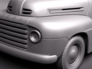 F-1 Pickup Truck 1950 3D मॉडल