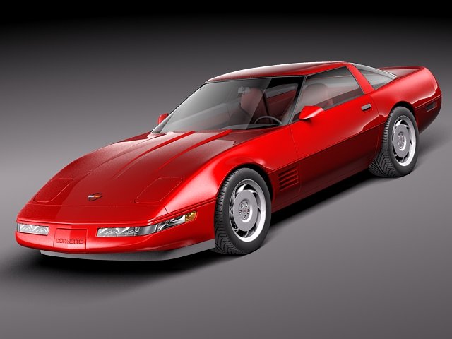 Chevrolet Corvette C4 ZR1 3D Model .c4d .max .obj .3ds .fbx .stl .blend 