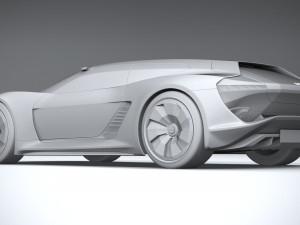 Audi PB18 E-tron Concept 3D Модель