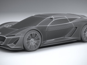 Audi PB18 E-tron Concept 3D Модель