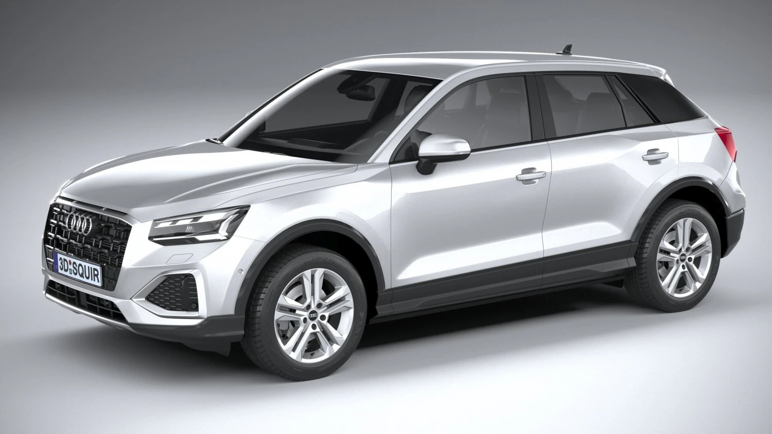 Audi Q2 2021 3D Model .c4d .max .obj .3ds .fbx .stl .blend 