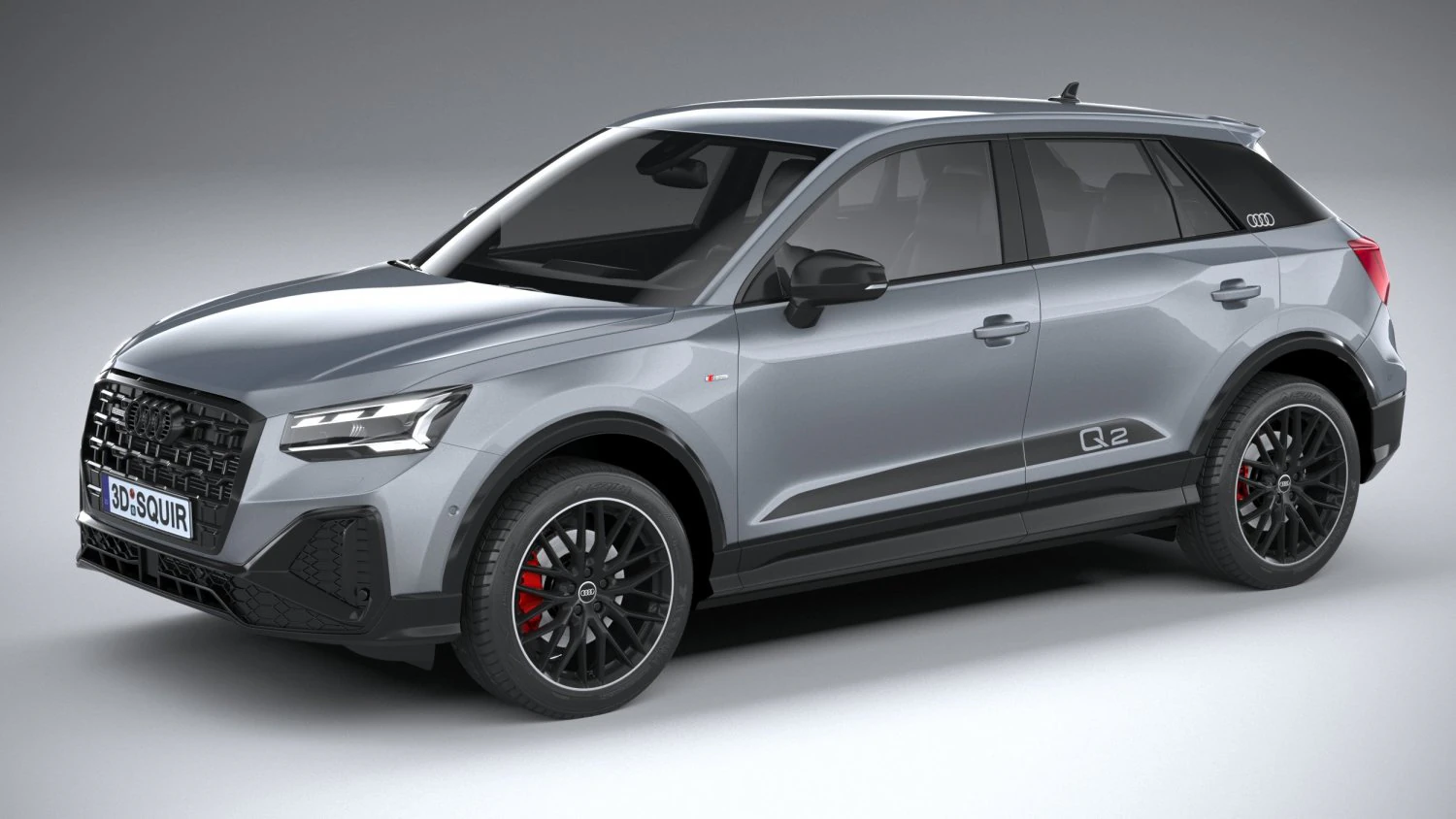 Audi Q2 S-line 2021 3D Model .c4d .max .obj .3ds .fbx .stl .blend 