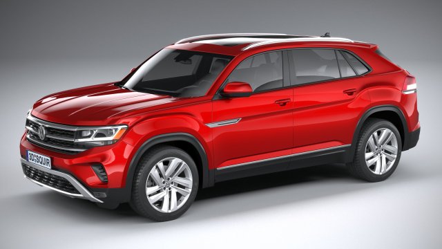 Volkswagen Atlas Cross Sport Regular 2021 3D Модель .c4d .max .obj .3ds .fbx .stl .blend