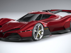 Alfa Romeo 8C-R Tazio 2020 3D Модель