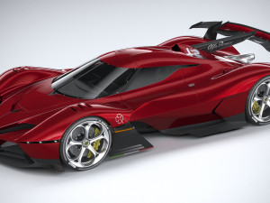 Alfa Romeo 8C-R Tazio 2020 3D Модель