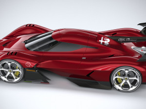 Alfa Romeo 8C-R Tazio 2020 3D Модель