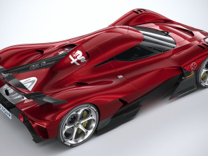 Alfa Romeo 8C-R Tazio 2020 3D Модель
