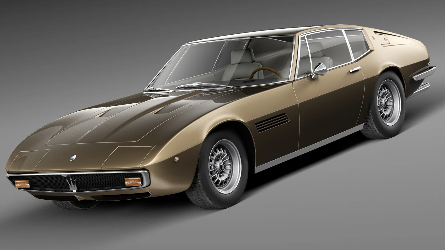 Maserati Ghibli 4900 SS Coupe 1970 3D Model .c4d .max .obj .3ds .fbx .stl .blend 