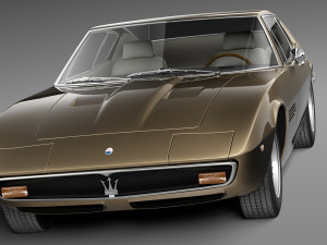 Maserati Ghibli 4900 SS Coupe 1970 3D Модель