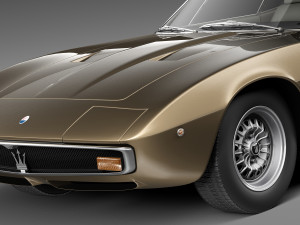 Maserati Ghibli 4900 SS Coupe 1970 3D Модель