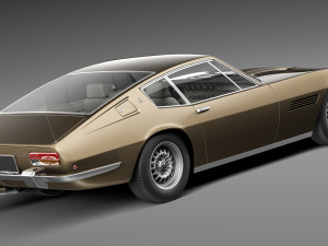 Maserati Ghibli 4900 SS Coupe 1970 3D Модель