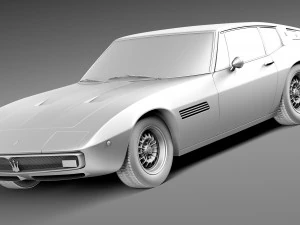 Maserati Ghibli 4900 SS Coupe 1970 3D Model