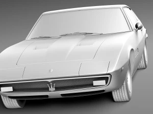 Maserati Ghibli 4900 SS Coupe 1970 3D Model