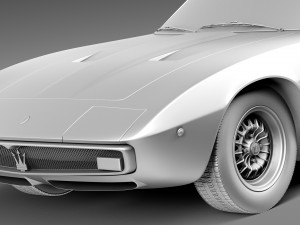 Maserati Ghibli 4900 SS Coupe 1970 3D Модель