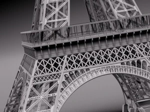 Eiffel Tower Paris France 3D Model