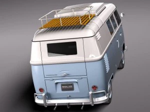 Volkswagen Camper Van 1950 3D Model