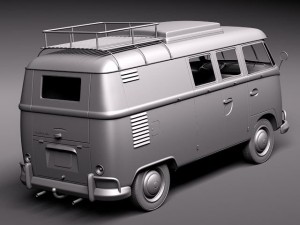 Volkswagen Camper Van 1950 3D 모델