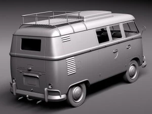 Volkswagen Camper Van 1950 3D Model
