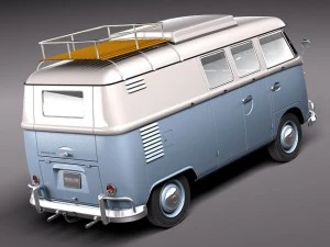 Volkswagen Camper Van 1950 3D Model