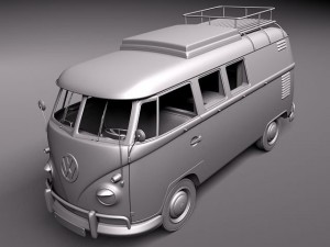 Volkswagen Camper Van 1950 3D 모델