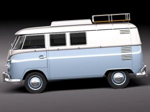 Volkswagen Camper Van 1950 3D Model