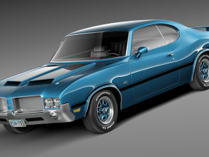 Oldsmobile Cutlass 442 1971 3D Model