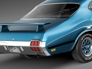 Oldsmobile Cutlass 442 1971 3D Model